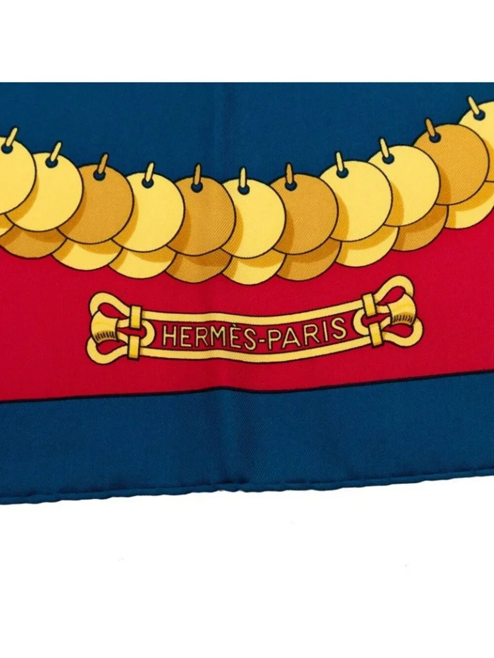 Hermes Carre 90 Kosmima Scarf Large Red Multicolor Silk - Picture 6 of 7
